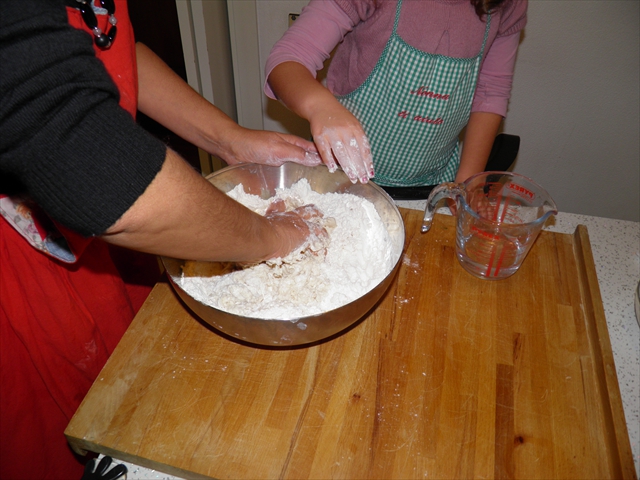 Knead dough well